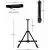 Temel Katlanabilir Metal Tripod Şövale - Ayarlanabilir, Taşıma Çantalı, Siyah