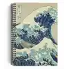 Katsushika Hokusai/The Great Wave off Kanagawa,1829 | Spiralli Defter 25 | A5 | Çizgili | 100 Sayfa | Okul (Düz)