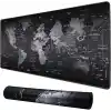 McStorey Dünya Haritası Mouse Pad 60x30 cm, Gaming Masa Pedi 3 mm, Kaymaz Kauçuk Tabanlı Desk Mat, Dikişli Kenar Kumaş Yüzey, Klavye ve Mouse Altlığı, Oyuncu ve Ofis Masası için Siyah