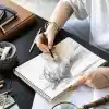 A4 Siyah Kraft Kapak Eskiz Defteri 60 Yaprak 140 gr. Perforajlı Sketch Book