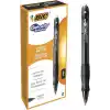 BIC Gel-ocity Orijinal Roller Kalemler, Siyah Jel Kalemler, Çizgi Genişliği Orta, Doldurulabilir, 12li Paket