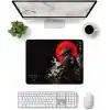 Baskılı Dijital Tasarımlı Oyuncu Mouse Pad, Kaymaz Taban, Dikişli Gaming Mouse Pad Samurai 50x40 Cm