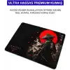 Baskılı Dijital Tasarımlı Oyuncu Mouse Pad, Kaymaz Taban, Dikişli Gaming Mouse Pad Samurai 50x40 Cm