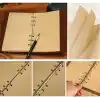 Retro Vintage yapraklı not defteri, klasik PU deri kapak, seyahat defteri, travel journal, günlük, seyahat günlüğü, doldurulabilir eskiz defteri, Sketchbook, 130x185mm