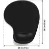 ErgoPad Bilek Destekli Ergonomik Kaymaz Taban Mouse Pad, Masa Pedi Siyah