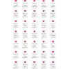 100lü Hediye Paketi Seti, 100 adet Kese Kağıdı (11x20 cm) + 105 adet Sticker