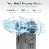 Minesk G320 Turbo Jet Fan Hava Üfleyici - 【Turbo Modda 320 Gram Hava Üfleme Gücü】- Ultra Güçlü Hava Basıncı -Taşıma Torbalı ve Ekstra Nozullu - Çıkarılabilir Batarya Sistemi