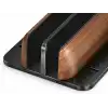McStorey Ahşap Dikey Laptop Standı, Çift Yuvalı 2 Cihazlık MacBook ve Notebook Tutucu, Masaüstü Organizer, Kaymaz Tabanlı Ahşap Metal Bilgisayar Standı Kahverengi