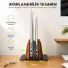 McStorey Ahşap Dikey Laptop Standı, Çift Yuvalı 2 Cihazlık MacBook ve Notebook Tutucu, Masaüstü Organizer, Kaymaz Tabanlı Ahşap Metal Bilgisayar Standı Kahverengi