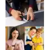 Taksun Paslanmaz Çelik Makas, GL120, Keskin Bıçak, Ofis, Okul Kullanımı, Çok Amaçlı, Dayanıklı Vidalı Yapı, Ergonomik, Hassas Kağıt, Karton, Kumaş Kesimi, Profesyonel Terzi Makası, 9