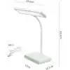 WellHise Dimmerli Led Ayarlanabilir Kablosuz Type-C Şarjlı Masa Lambası Çalışma Lambası