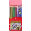 Faber-Castell Üçgen Kuru Boya Kalemi Metalik Renkler 12li