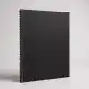 Fark Tanıtım Çizgisiz Spiralli Not Defteri, A4 Boyut (21x29,7 cm), 60 Yaprak, 90gr. Ivory Kağıt, Ofis İçin İdeal (Siyah Kapak)