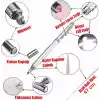 Metal Kutulu Kırmızı Lazerli, Led Işıklı Mıknatıslı Pointer Kalemi İşaretçi Uzayabilen Sunum Çubuğu Teleskopik Metal Tükenmez Kalem (PRS-1521G)