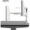 North Bayou Nb H180 17-27 Çift Kol 2-9 kg Amortisörlü Monitör Standı (Beyaz)