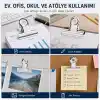 Coverzone Metal Kıskaç Klips 64mm 12 Adet Paslanmaz Çelik Büyük Kağıt Klipsi, Evrak Fotoğraf Not Tutucu Çok Amaçlı Ofis Kırtasiye Klipsi Yaylı Kıskaç CZ-11