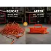 Kablo Toplayıcı Organizer, 30 Metre Kapasiteli, Plastik Kablo Sarma Aparatı, 36 Cm, Taşınabilir Kablo Düzenleyici, Sabitleme Yuvalı, Pratik Kullanım, Kablo Tutucu