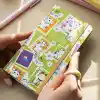 Charmlı Süresiz Haftalık Planlayıcı Cep Ajanda 9x17 cm Kedili Pul