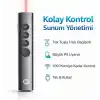 HP SS10pro Kablosuz Sunum Kumandası 2.4G Wireless USB Type-C Alıcı Laser Pointer Şarjlı Batarya Slayt Kontrol Presentation Clicker | SS10pro