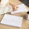 PAPERORA A5 Spiralli Karton Kapak 2’li Set Düz Çizgisiz Okul Defteri 80 yaprak, Ders Programlı Kiraz