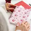 PAPERORA A5 Spiralli Karton Kapak 2’li Set Düz Çizgisiz Okul Defteri 80 yaprak, Ders Programlı Kiraz