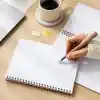 PAPERORA A5 Spiralli Karton Kapak 2’li Set Düz Çizgisiz Okul Defteri 80 yaprak, Ders Programlı Kiraz