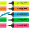 Edding 344 fosforlu kalem seti - sarı, turuncu, mavi, pembe, yeşil - 5 fosforlu kalem - 2-5 mm kesik uç