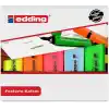 Edding 344 fosforlu kalem seti - sarı, turuncu, mavi, pembe, yeşil - 5 fosforlu kalem - 2-5 mm kesik uç