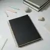Fark Tanıtım Kareli Spiralli Not Defteri, A4 Boyut (21x29,7 cm), 120 Yaprak (240 Sayfa), 90gr. Ivory Kağıt, Ofis İçin İdeal (Siyah)