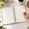 Kraft Kapaklı Spiralli Çizgisiz Defter, 24x16,5 cm, 100 Yaprak