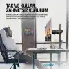 Ergoflex EF52 Steel Design 2-8 kg Çift Kol 13-27 Asansörlü Monitör Standı