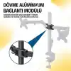 Ergoflex EF52 Steel Design 2-8 kg Çift Kol 13-27 Asansörlü Monitör Standı