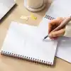 A5 Spiralli Karton Kapak 2’li Set Çizgili Okul Defteri 80 yaprak, Ders Programlı Krem Bordo Puantiye