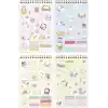 A5 18 Yaprak Bearly Cute Sticker Defteri - 610 Adet Sticker