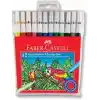 Faber-Castell Keçeli Kalem 12 Renk, Parlak Renkler, Su Bazlı Yıkanabilir Mürekkep, Çocuklar İçin Güvenli
