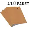 Etika Wings Journal 4lü Çizgili A5 Defter Seti - Kraft Kapak