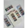 10 Renkli Cetvelli Gri ve Toprak Tonları İndeks Sticker/İndex/Post-it/Postit/Kitap Ayracı/Not Kağıdı