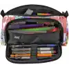 JACBAG PRIME XL-LASTİK AYRAÇLI İKİ BÖLMELİ KALEM KUTUSU (Sarı Kedi)