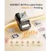 NIIMBOT B21 Pro Etiket Yapıcı, 300DPI HD Etiket Yazıcısı, Notlar, Fotoğraflar, Çalışma Grafikleri, Not Oluşturucu, 50x30mm Etiket, 230 Adet (Siyah)