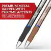 Sharpie S-Gel Metal Jel Kalem, 0,7 mm Uç, Metal Gri & Bronz 2li Paket, Siyah Mürekkep