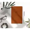 Fark Tanıtım Çizgisiz Not Defteri, Taba Termo Deri Kapaklı Defter, 128 Yaprak A5 Defter, Ofis ve Kırtasiye (14cm x 21 cm) (Taba Kapak)