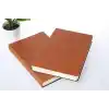 Fark Tanıtım Çizgisiz Not Defteri, Taba Termo Deri Kapaklı Defter, 128 Yaprak A5 Defter, Ofis ve Kırtasiye (14cm x 21 cm) (Taba Kapak)