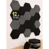 Beylini 12li Akustik Panel Keçe Kendinden Yapışkanlı Duvar Kaplama Ses ve Isı Yalıtım Duvar Kaplama 10 mm Kalınlık 26x30 CM (Karışık)