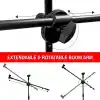 Coverzone 180cm Maksimum Uzunluk Mikrofon Standı Multi Fonksiyonel 2in1 Microphone Katlanabilir Açısı Ayarlanabilir Zemin Üstü - Model 103