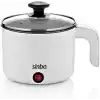 Sinbo SCO-5043 Çok Fonksiyonlu Buharlı Pişirici, 1 Litre, 400W, Cam Kapaklı, Buharda Sebze Pilav Makarna ve Yumurta Pişirme Özellikli Mini Elektrikli Pişirici