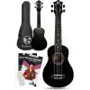 Fourtune Loki SP-21BK Soprano Siyah Ukulele Seti (Başlangıç Seviye) (Siyah)