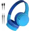 Belkin SoundForm Mini Çocuk Kablosuz Kulaklık (Mavi) – Dahili Mikrofon, 30 Saat Çalma, Eğlenceli Çıkartmalar, iPhone, iPad ve Galaxy Uyumlu