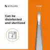 STALEKS PRO Kaş için Cımbız - - tip 3 - Cerrahi Paslanmaz Çelik - Eğimli Uçlu Cımbız - Dayanıklılık - Hassasiyet - El Yapımı - Uzmanlar ve Profesyoneller için.