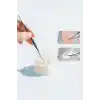 2 Parça Aynalı Çelik Makyaj Fondöten Krem Karıştırma Spatula Palet Set cin906
