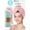TELVESSE Mikrofiber Saç Havlusu Süper Emici Hızlı Kuruyan Türban Saç Havlusu Şapkası – Uzun Kıvırcık Kalın Saçlar İçin Duş Saç Kurutma Havlusu, Plaj Havuz Banyo Kullanım (2li Pembe + Turkuaz)